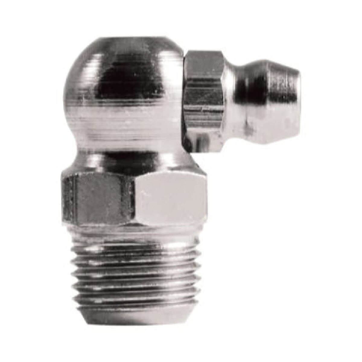 Grease Fitting, Zerk, SelfTapping, 1/4"28 Thread, 90 Degree