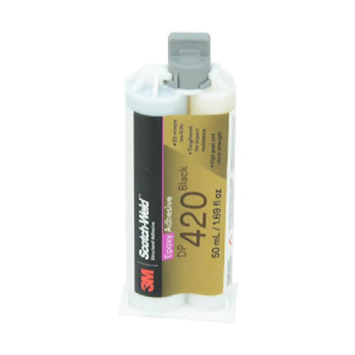 ScotchWeld Epoxy Adhesive, DP420 Series, Black, 200 ml Cartridge