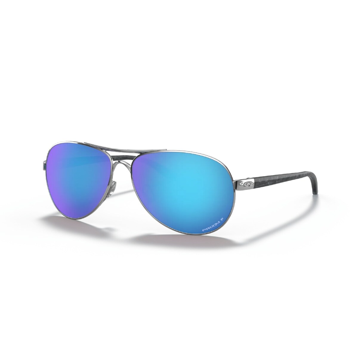 Feedback Prizm Sapphire Polarized Lenses, Polished Chrome Frame Sunglasses